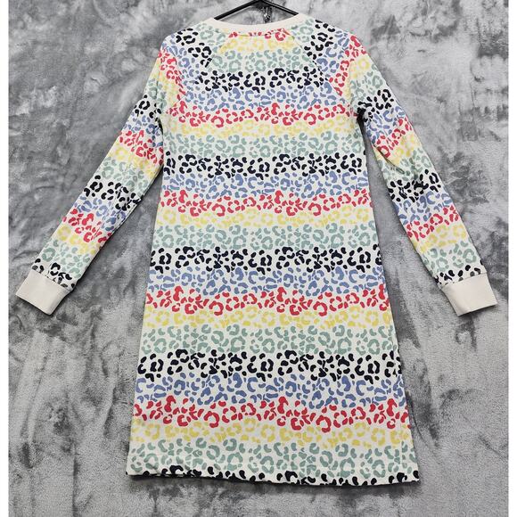 Boden Dress Womens US 6 Rainbow Animal Print Sweatshirt Pullover Knee Length - Picture 3 of 10